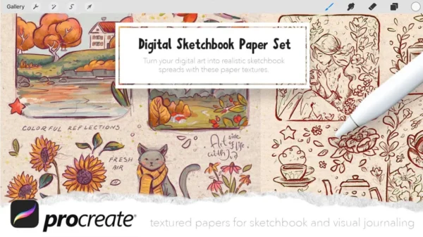 Digital Sketchbook Paper Set