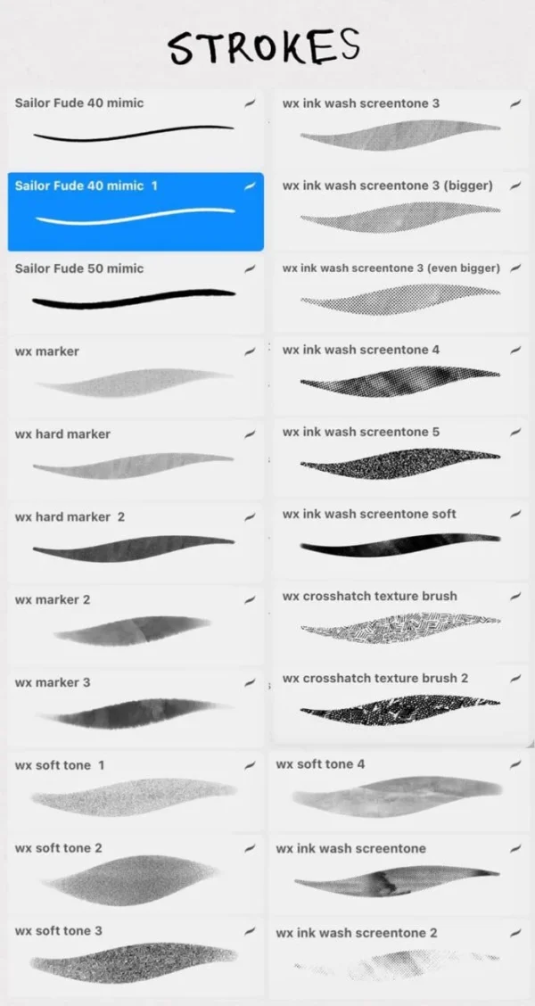 brushes for comics