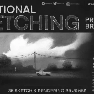 Traditional Sketching Brushes for Procreate