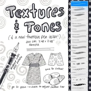 Free Procreate Texture Brushes (17 Manga Tones & Ink Tools)