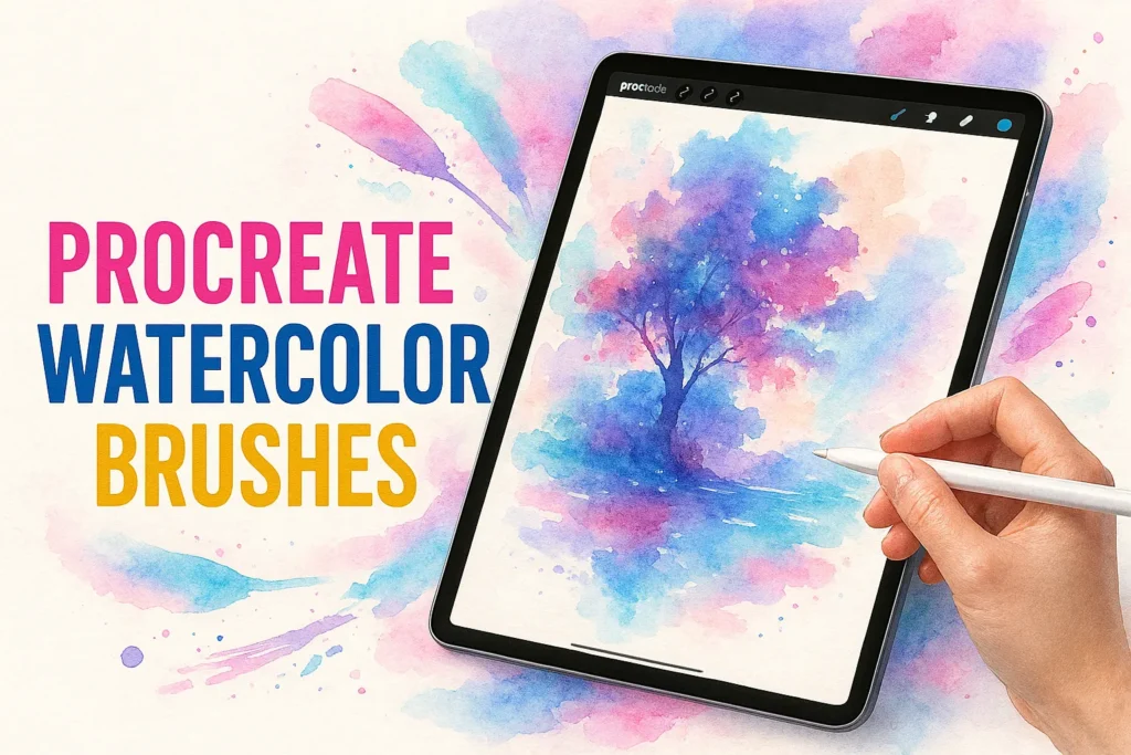 free Procreate watercolor brushes