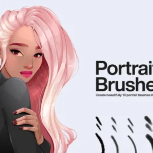 10 portrait brushes procreate