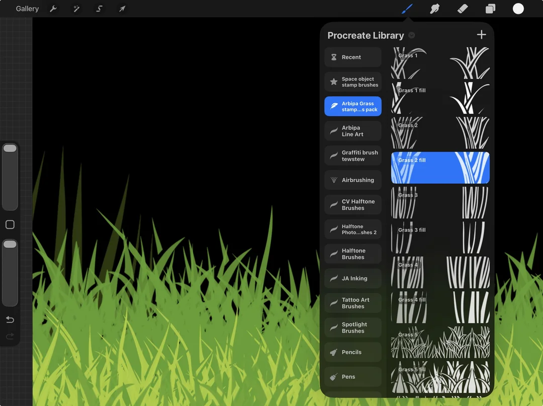 arbipa grass free stamp brushes for procreate arbipa grass free stamp brushes for procreate