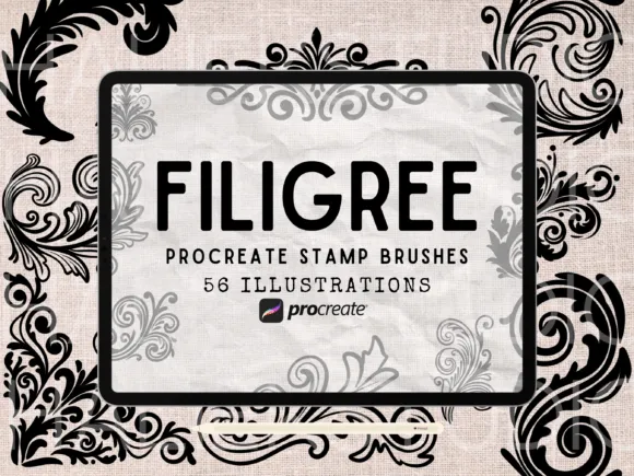 filigree procreate stamp brush filigree procreate stamp brush
