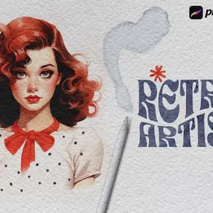 free retro artist procreate brushes