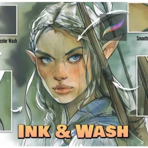ink&wash brushes for procreate