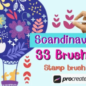 scandinavian v4 stamp brushes procreate
