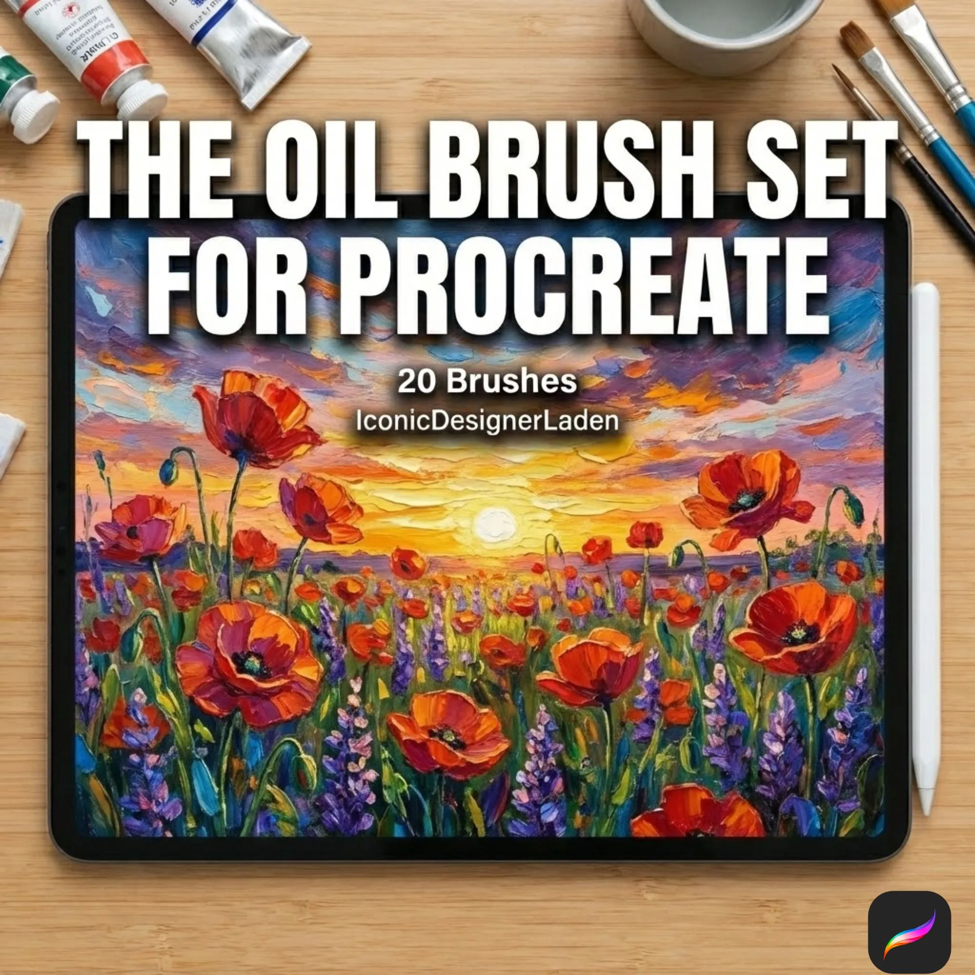 Home the oil brush set for procreate