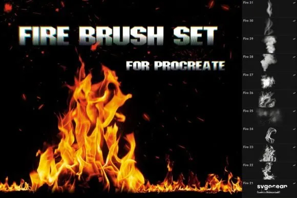 Fire and Flame Procreate Brushes Fire and Flame Procreate Brushes