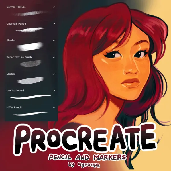 free pencil and marker brush