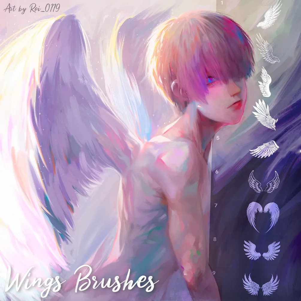 free wings brushes for procreate